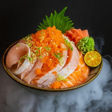 綜合魚腹丼(青甘肚、鮭魚肚)