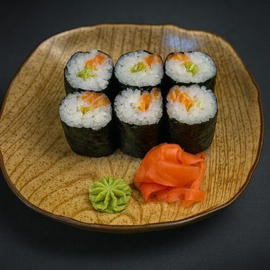 鮭魚細捲(六枚)(生食)